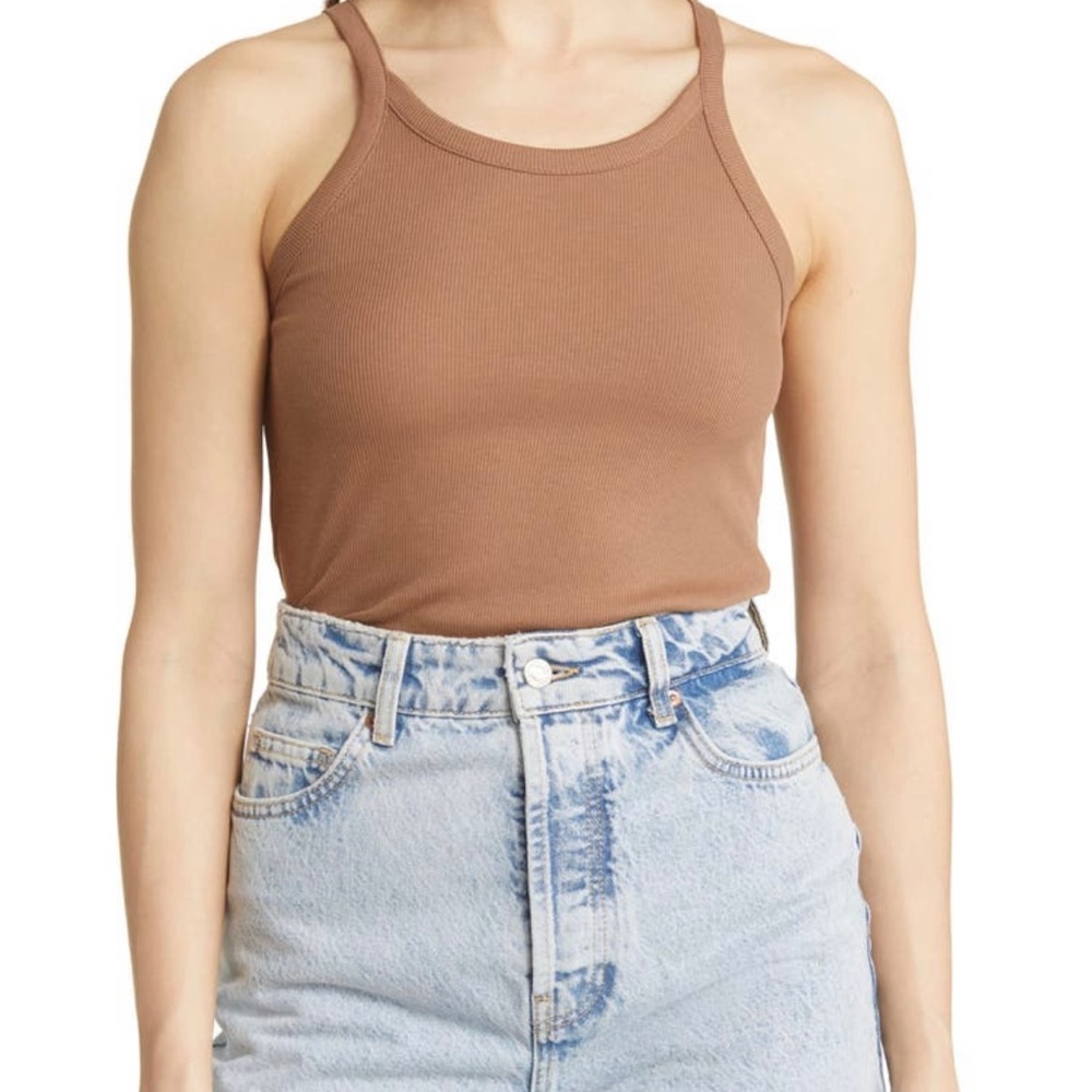 Madewell taupe basic tank top - Picture 7 of 8